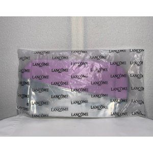 NWOT Lancôme Makeup Cosmetic Bag Case Pouch Purple Silver